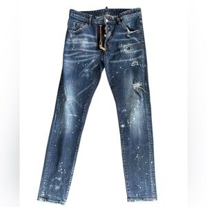 DSQUARED2 Painted Slim Jean Italian Size 48